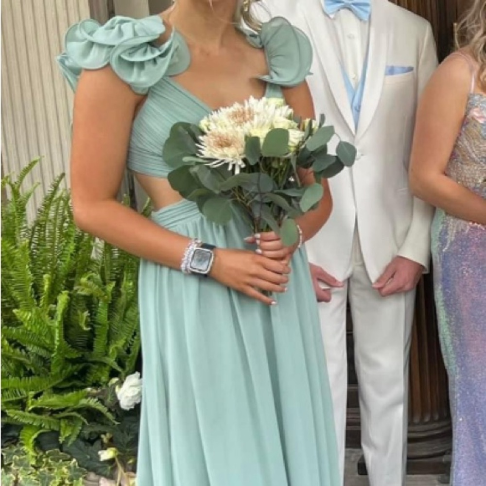 green prom dress